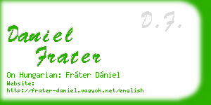 daniel frater business card